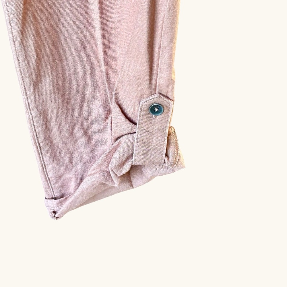 Roxy On the Seashore coral linen blend pull on pants sz L - Picture 3 of 7